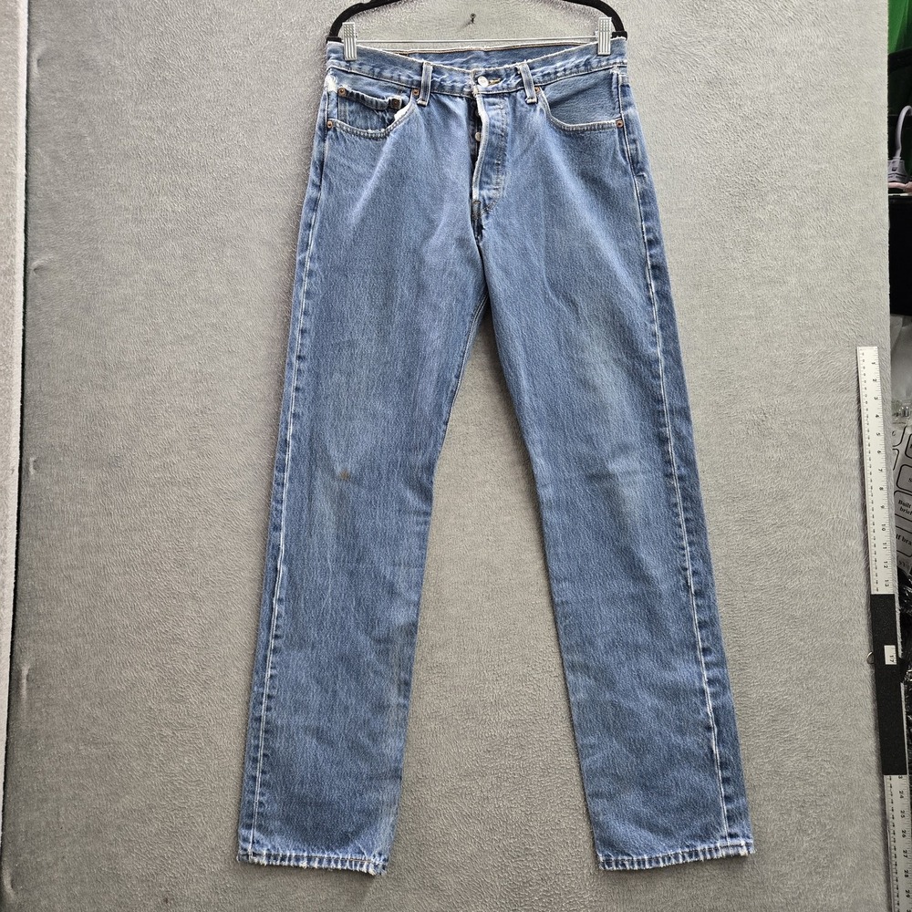 VINTAGE Levi's 501 Men Jeans 34X36 Blue Denim Y2K Original Fit Straight READ